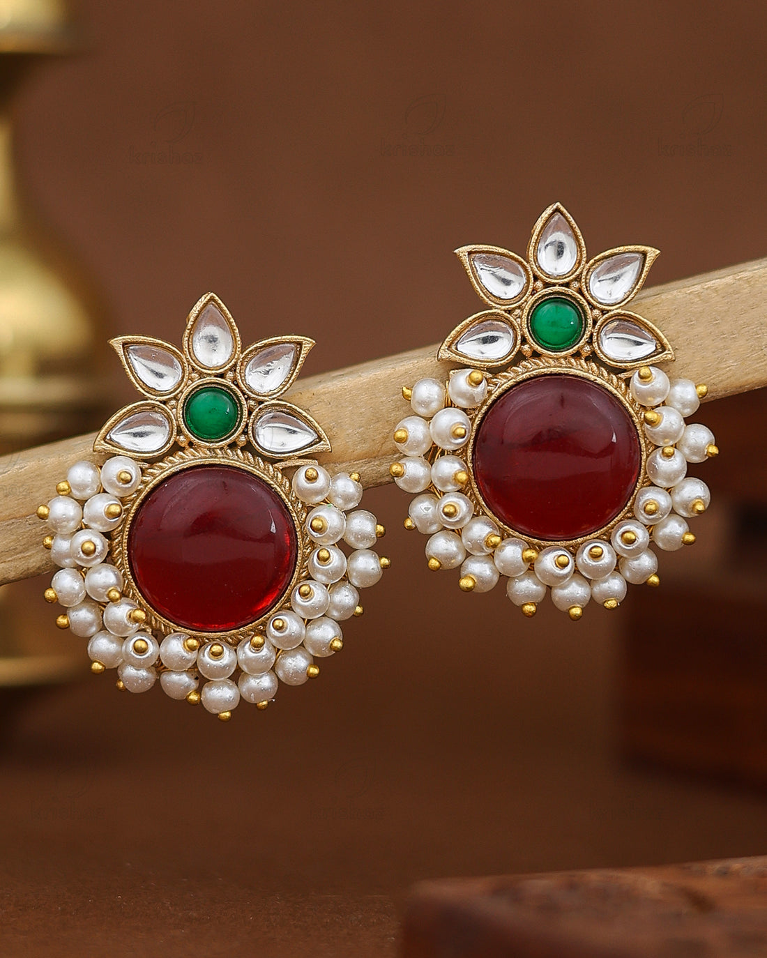 Rose Premium Gold studs Earrings