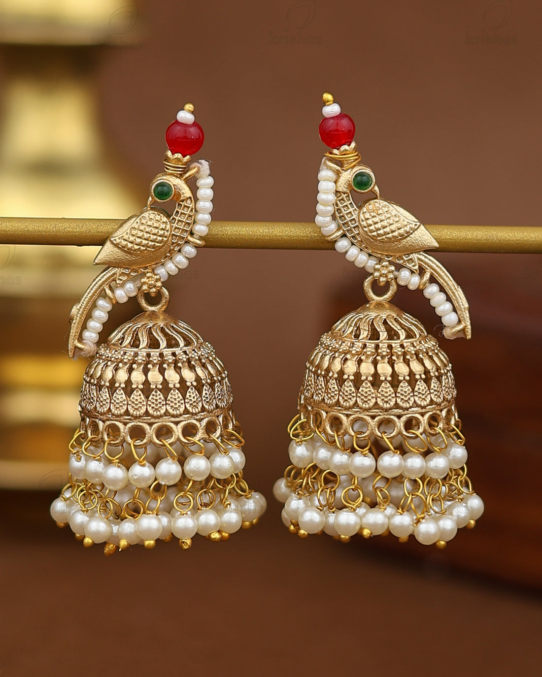 Neha Gold Jhumki Earrings