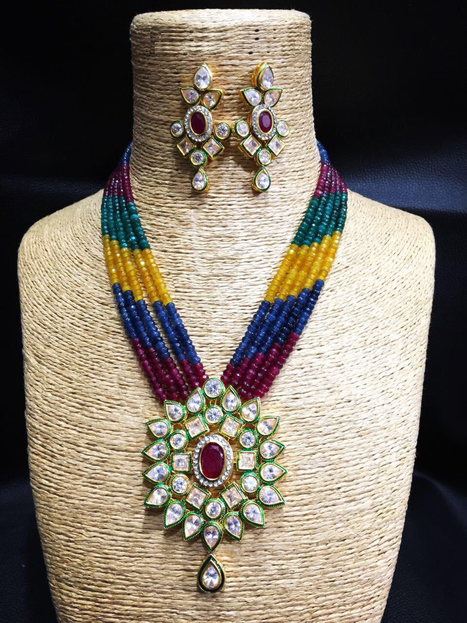 Kundan set with multi Color onex 02