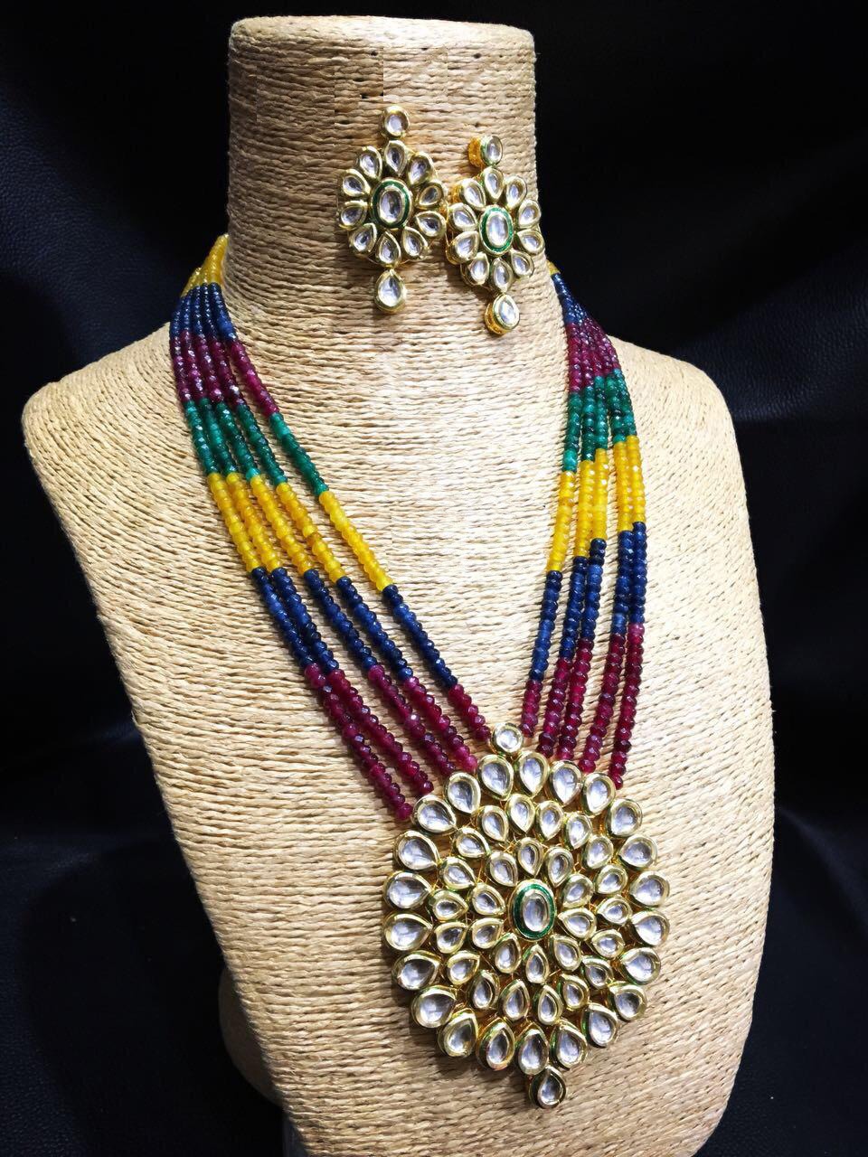 Kundan set with multi Color onex
