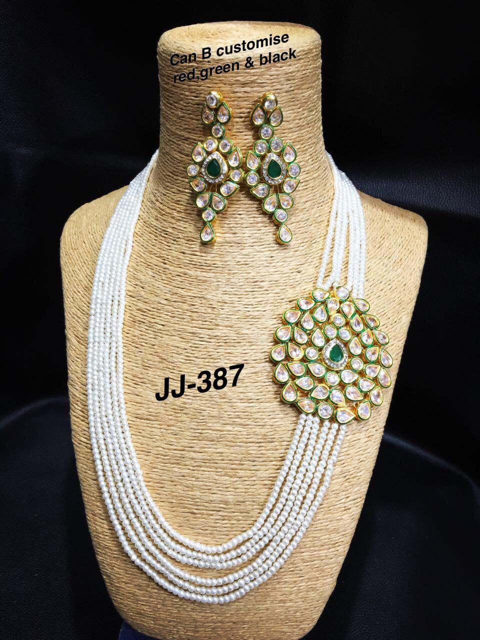 Kundan set with white moti