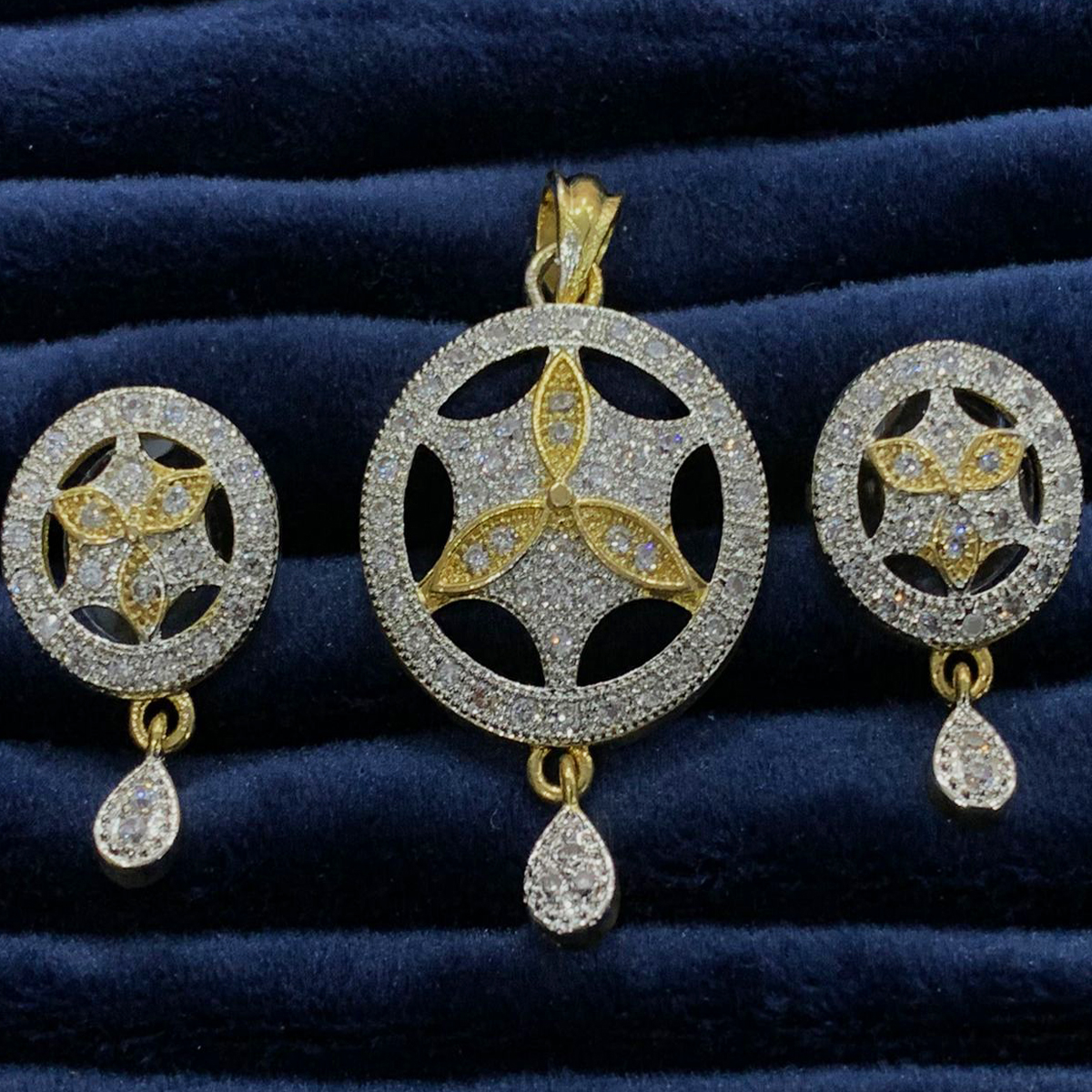 AD Gold Plated Pendant Set – Tarnish-Free